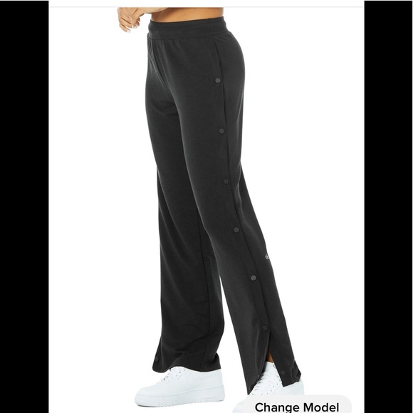 Nwt Alo Courtside Tearaway Snap Pants 